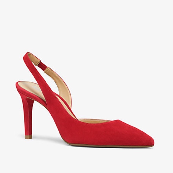 MICHAEL KORS~Red Pointed Toe Slingback Heels SIZE 6 - Picture 4 of 6